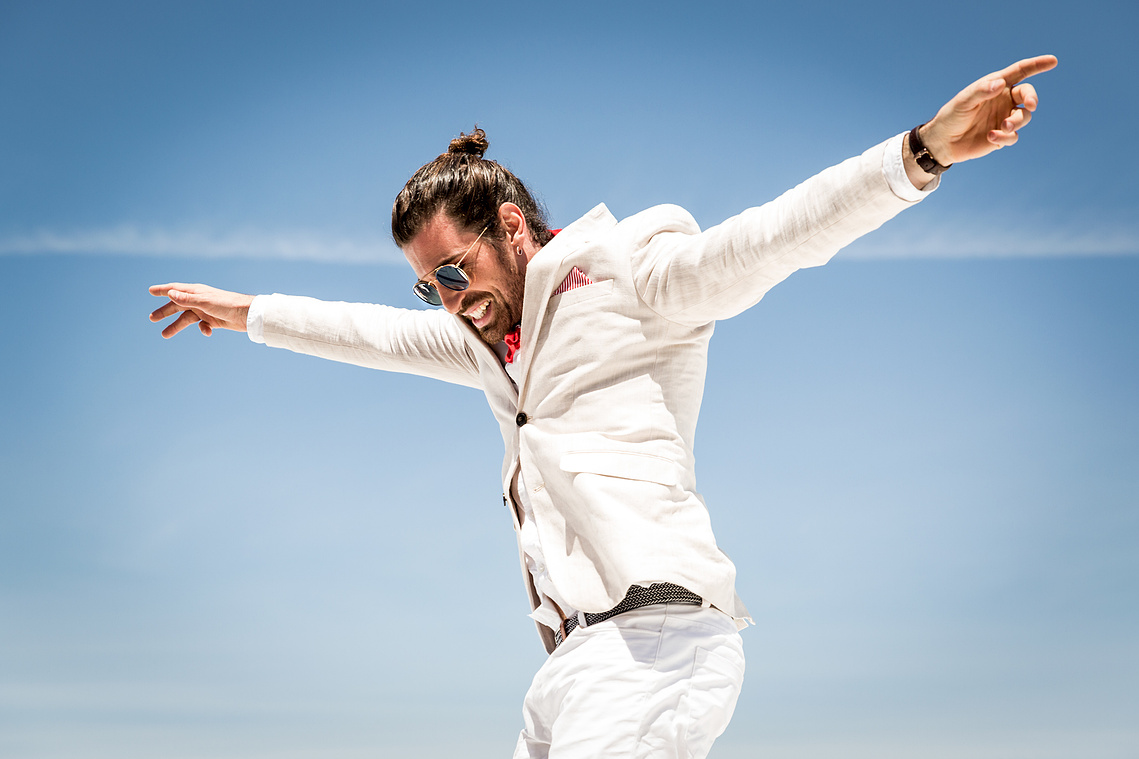 Mumm Champagne entertainer dancing at the Melbourne Cup carnival at the Mumm Yacht Club