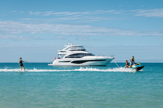 Princess Yachts Owners Rendezvous at Whitehaven Beach QLD Australia. Photography by Darren Gill.