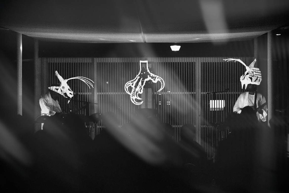 IceClaw stage setup for MPavillion performance in Melbourne. Music photography by Darren Gill