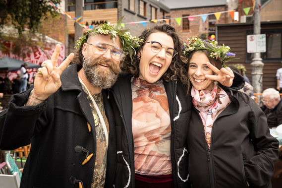 Crowds enjoying the War-Rak Banksia Festival at La Mama Theatre in Carlton Melbourne. Event photography by Darren Gill