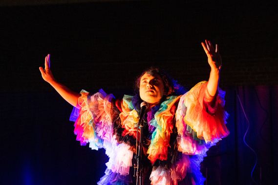 Mama Alto performing at La Mama Theatre as part of the War-Rak Banksia Festival in Melbourne. Performance photography by Darren Gill