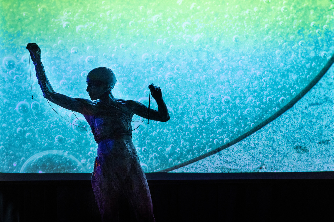 There is no space between you and I. Performed by Felise Lyon during La Mama Theatre War-Rak Banksia Festival in Melbourne. Photography by Darren Gill