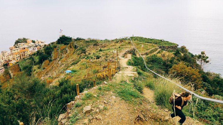 That's me hiking in Italy! Photo by my dearest friend and fellow illustrator, Liz Long!