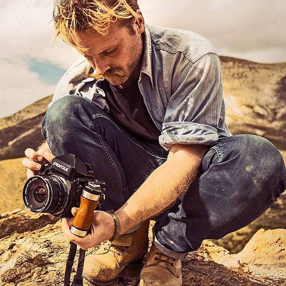 McLean at work in the Mountain range of Sierra de Catorce in Mexico.