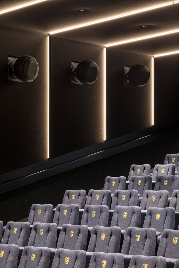 Interior Photography of newly refurbished BAFTA cinema photographed for Benedetti Architects