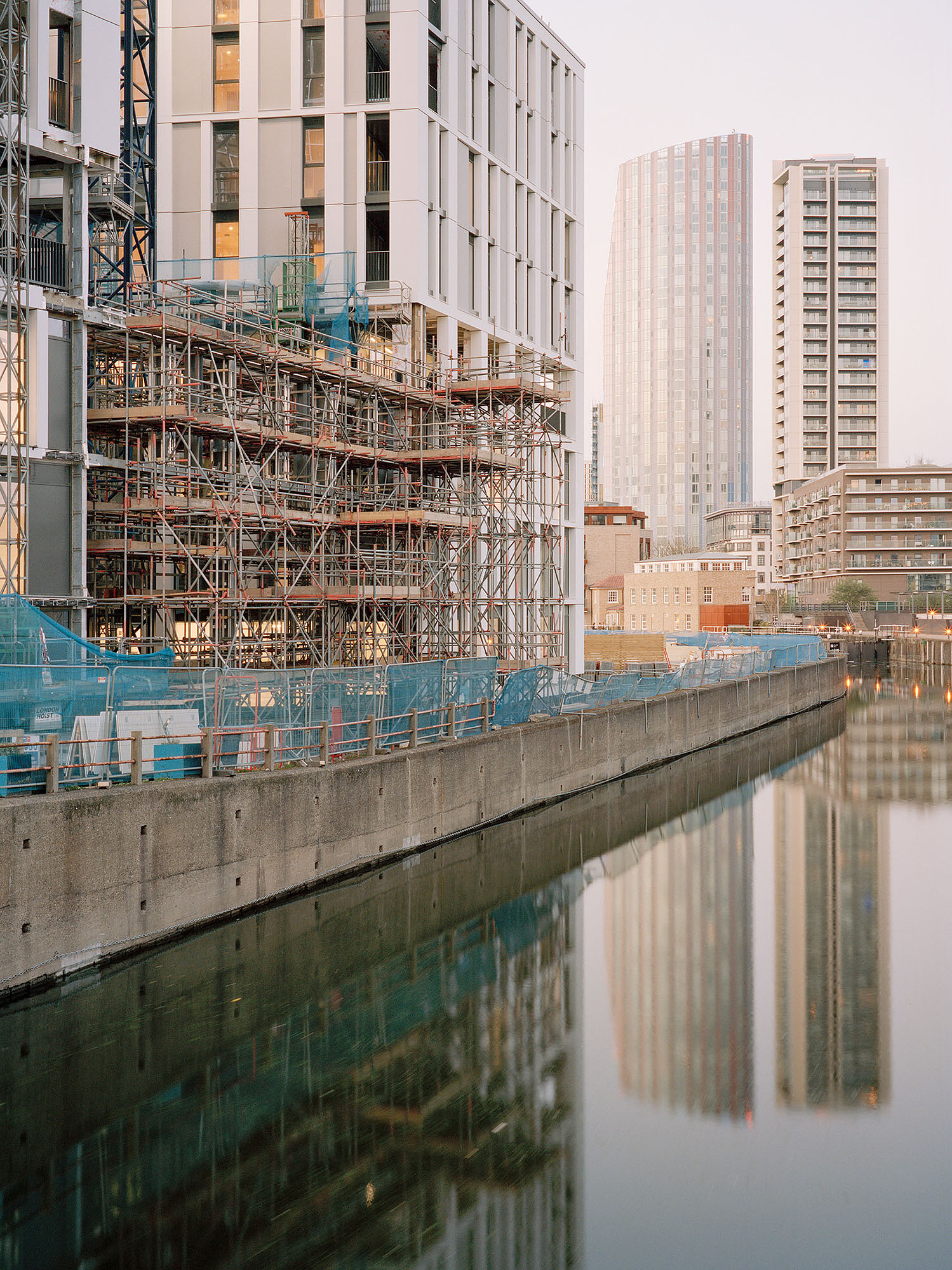 Urban architectural Fine art Landscape of the River Lea part of personal project Sugar Coated Island, London