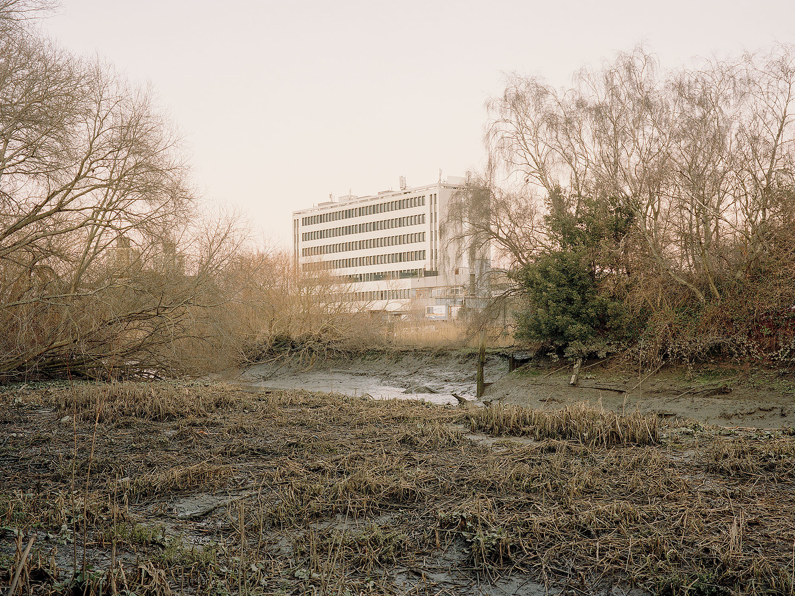 Urban architectural Fine art Landscape of the River Lea part of personal project Sugar Coated Island, London