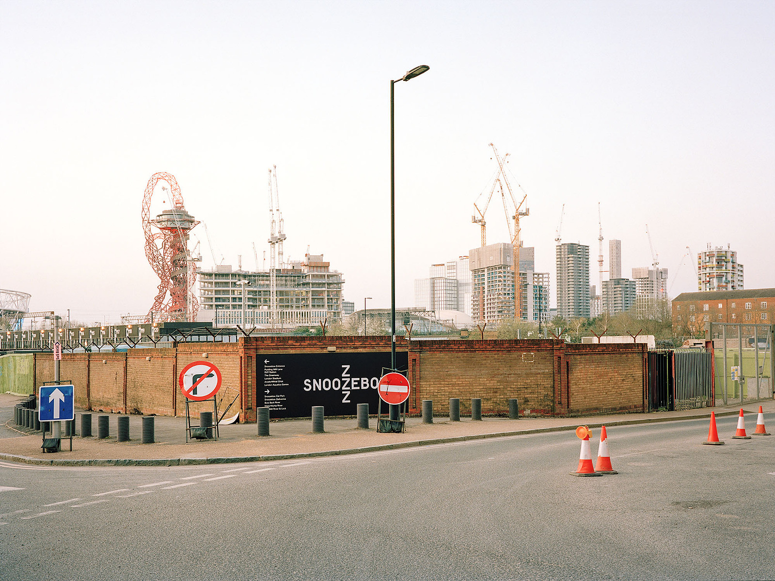 Urban architectural Fine art Landscape of the River Lea part of personal project Sugar Coated Island with views on the Olympic Park London
