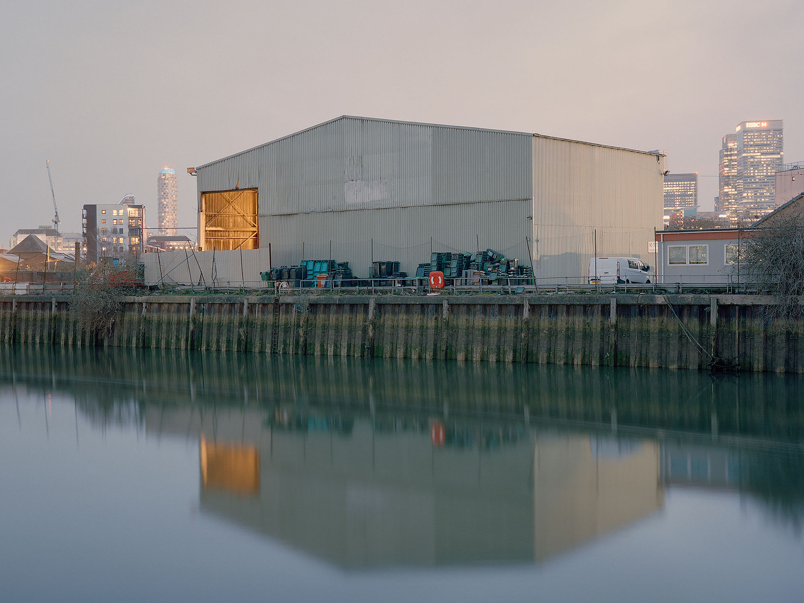 Urban architectural Fine art Landscape of the River Lea part of personal project Sugar Coated Island , London