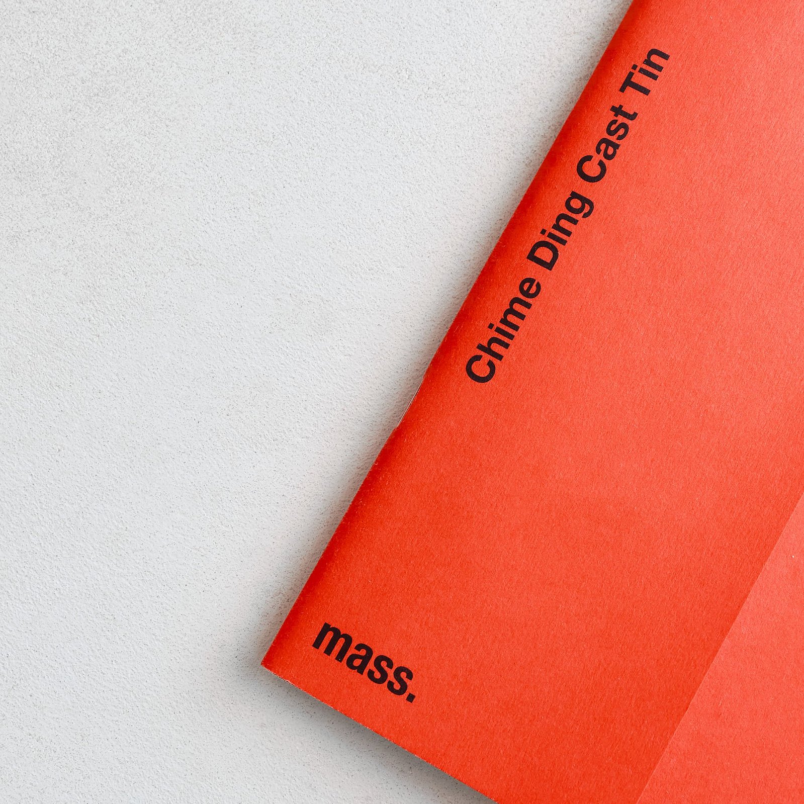 Product Photography of Mass Collective zine Chime Ding Cast Tin