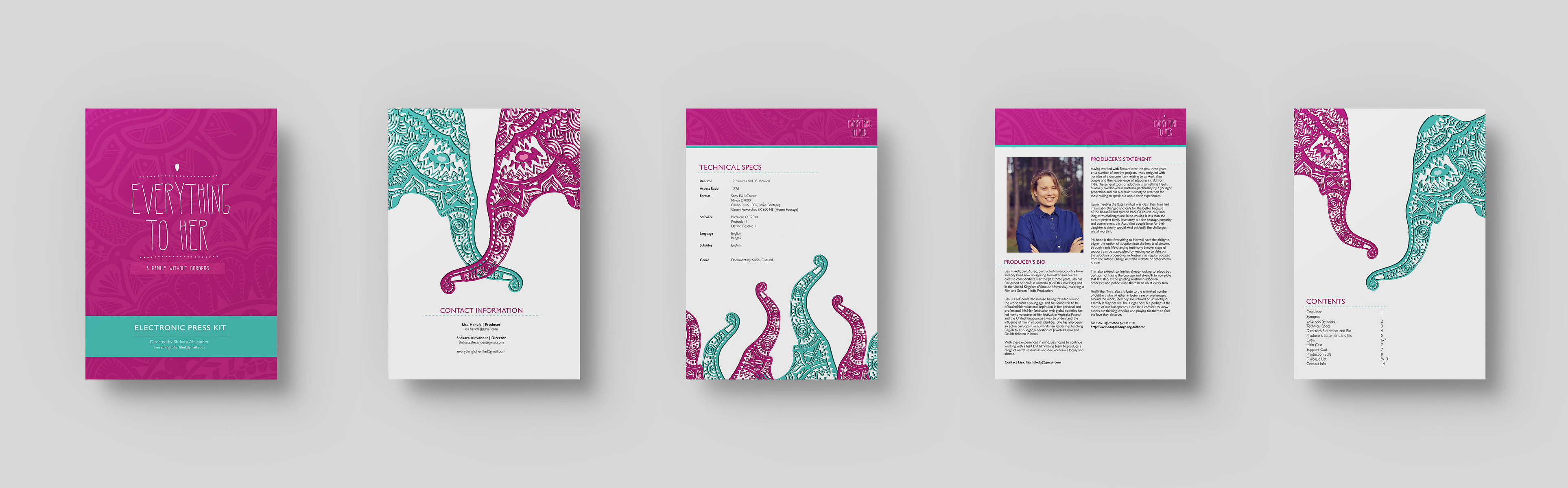 Everything To Her Electronic Press Kit Example Pages
