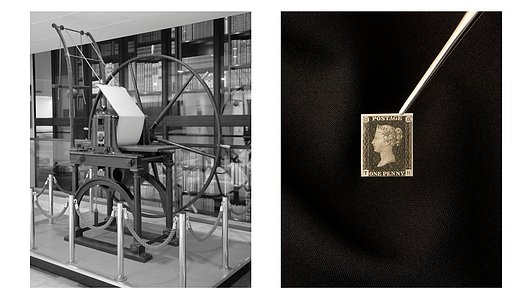 Still life photography. The Penny Black stamp. For The Atlantic magazine by Siqi Li, Why We Still Use Postage Stamps.Siqi Li is a Chinese photographer based in London and Beijing. 