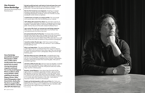 Simon Bainbridge photographed by Siqi Li for the British Journal of Photography.
