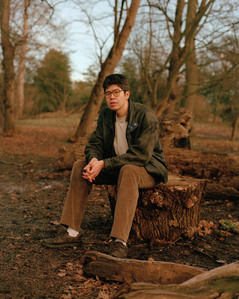 London based writer and poet Will Harris for PORT magazine, photographed by Siqi Li. 