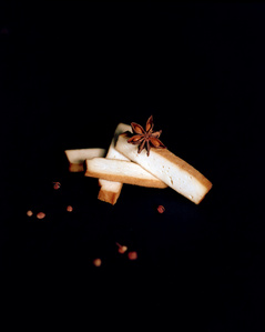 Still life photography. Tofu as an ingredient, for the Financial Times Weekend Magazine article - article by writer Fuchsia Dunlop. Siqi Li is an award winning artist and photographer based in London and Beijing.