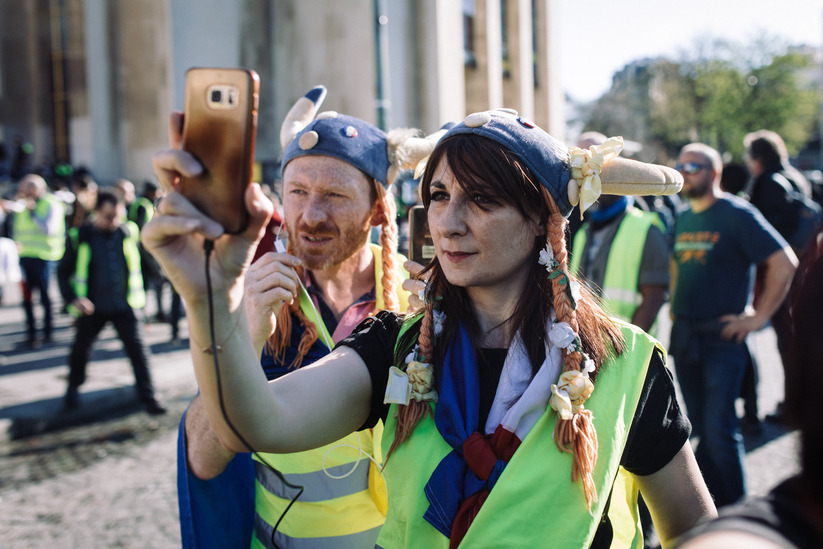 XXe acte des Gilets Jaunes, à Paris, au trocadéro, le 30 mars 2019.