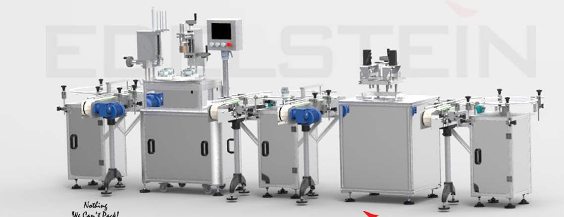 Cosmetic products (Cream) jar filling, Foil Sealing, Capping line