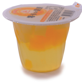 cup jelly with fruit pulps