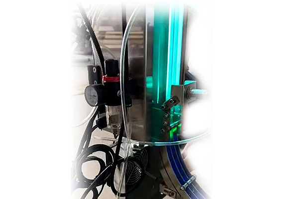 EDELSTEIN Cap air rinser for cap loading rail with AV Ionzier 