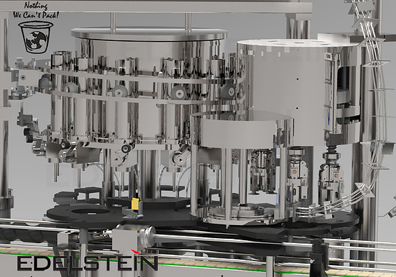 Small Glass Bottle Filling Line for Syrup (Oral Medical Liquid): Accumulation Table +  Rotary Bottle Rinser + Monoblock 2-in-1 Rotray Bottle Piston Filler- ROPP Capper + Bottle Self-adhevive Labeler