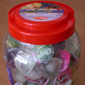 cup jelly in jar