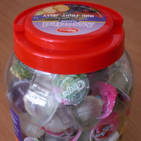 cup jelly in jar