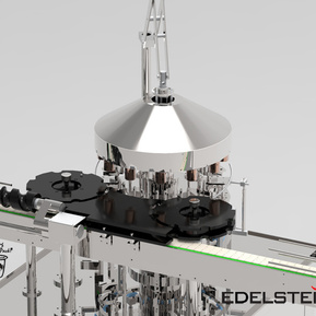 Model: ED-RS-12  Rotary Type Bottle Aluminum Foil Sealing Machine 12 Sealing Heads from EDELSTEIN