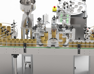 Rotary Index Disc typeTub Filling Sealing Capping Machine- Cylinder Shape Paper Tub