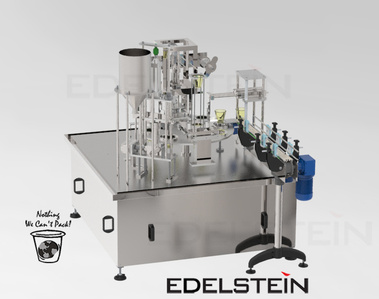 Rotary Cup Filler-Sealer RCR8 8-molds Piston Filler, Rolled-Foil