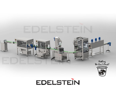 Glass Bottle Filling Line for Drinking Water: Accumulation Table + Linear Bottle Rinser + Linear Bottle Overflow Filler + In-Line Bottle ROPP Capper + Bottle Self-adhevive Labeler