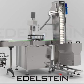 ROPP Capping machine with Waterful Lifting Cap Sorter from EDELSTEIN