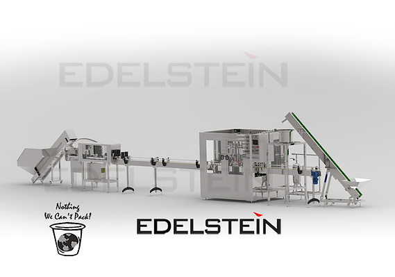 Plastic Bottle Filling Line for Detergent : Linear Bottle Unscrambler + Rotary Filler-Capper
