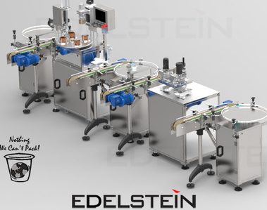 Plastic Jar Filling Line for Face Cream : Rotary Jar Filler-Sealer + Spindle Capper+Accumulation Table