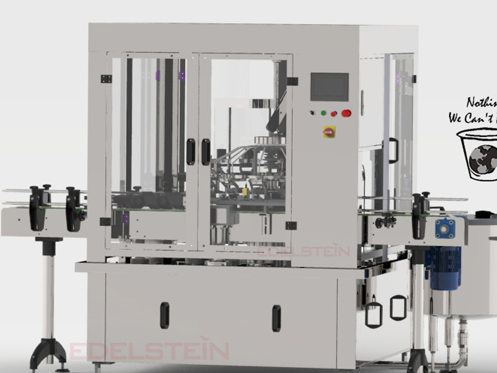 Linear Rinser Machine In-Line Bottle Water Rinsers - EDELSTEIN Packaging Machinery