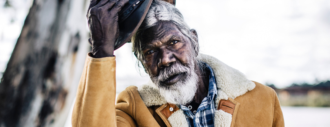 David Gulpilil from My Name Is Gulpilil - the award winning feature film directed Molly Reynolds and shot by Adelaide based Australian cinematographer and Director of Photography or DoP Miles Rowland