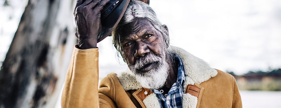 David Gulpilil from My Name Is Gulpilil - the award winning feature film directed Molly Reynolds and shot by Adelaide based Australian cinematographer and Director of Photography or DoP Miles Rowland