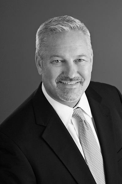 Male Executive Studio Headshot in B&W