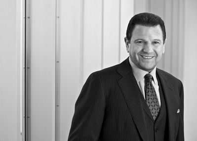 B&W Male Executive Environmental Headshot