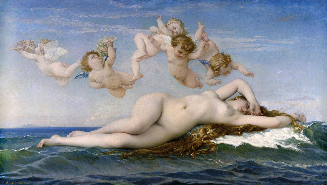 The Birth of Venus by Alexandre Cabanel (1863)
