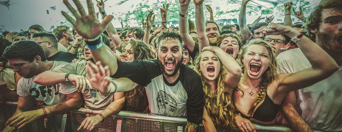 Fans on the rail at BottleRock Napa, Napa CA, 2015