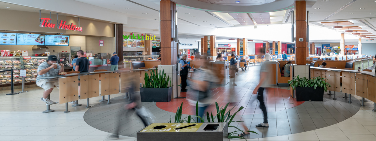White Oaks Mall London Ontario by Frank Fenn IDEA3 Photography interior features food court traffic