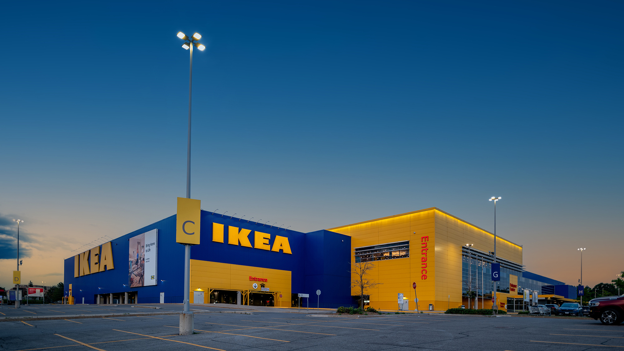 IKEA Ottawa photographed at blue hour by Frank Fenn IDEA3 July 2023