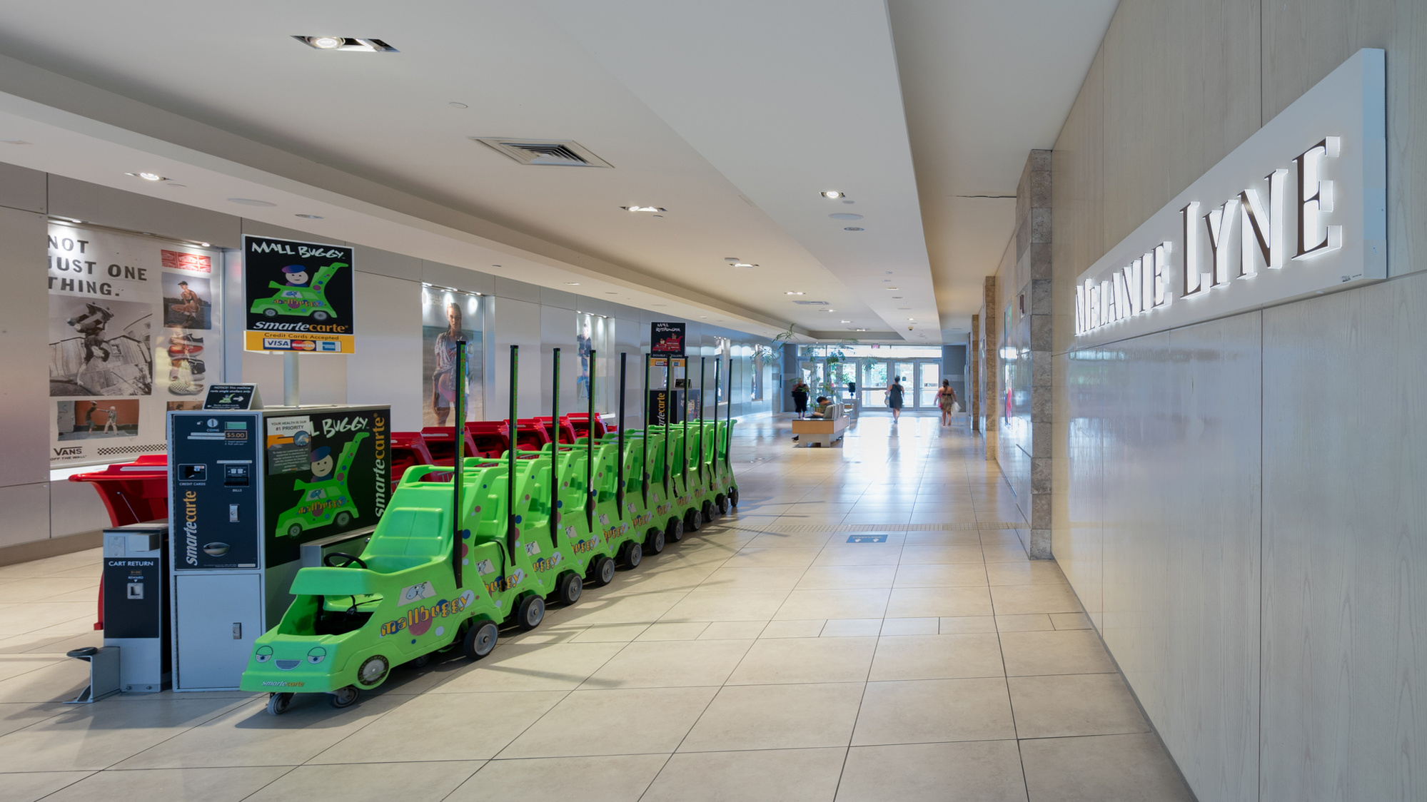 Pen Centre inside shopping centre kiddie strollers photography by Frank Fenn