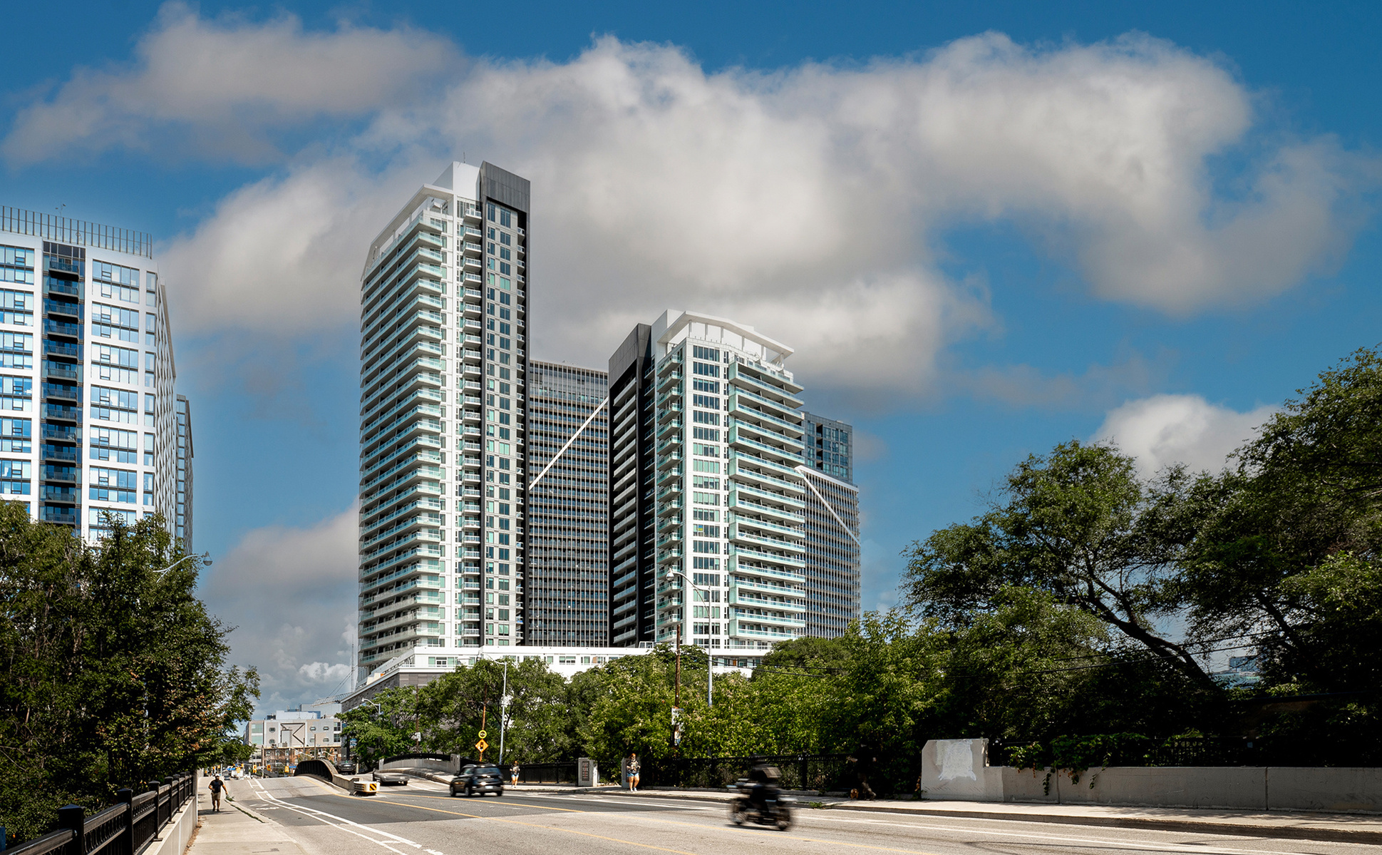 Toronto Architectural Photography Novus building by Frank Fenn IDEA3 from Strachan Avenue under the Gardiner Expressway