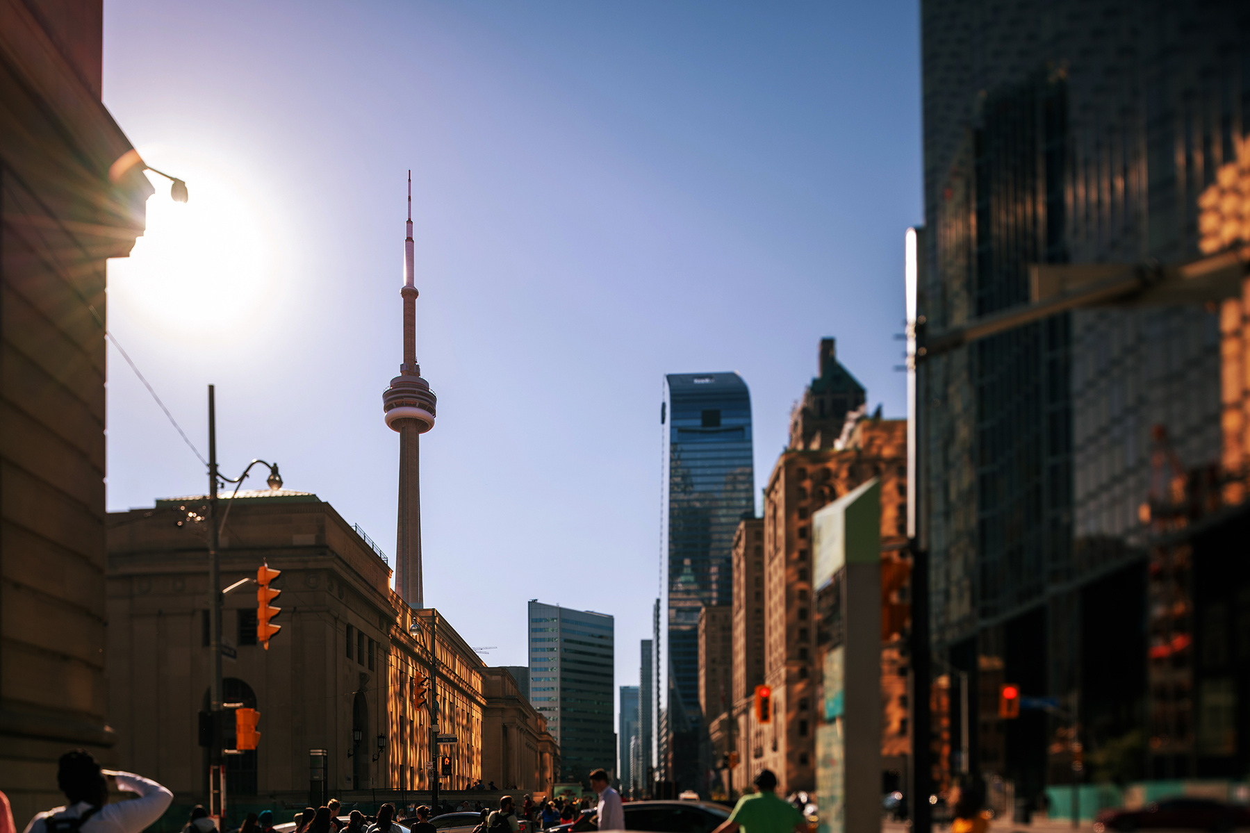 CN Tower and Front Street on a Toronto fall afternoon by Frank Fenn