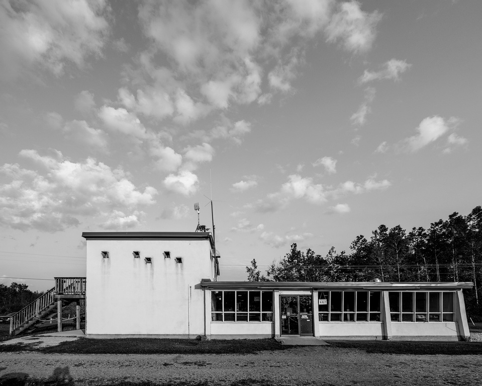 Port Elmsley Drive-In Theatre in black and white by Frank Fenn IDEA3 Photography