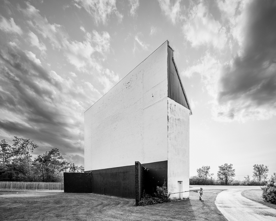Port Elmsley Drive-In Theatre in black and white by Frank Fenn IDEA3 Photography