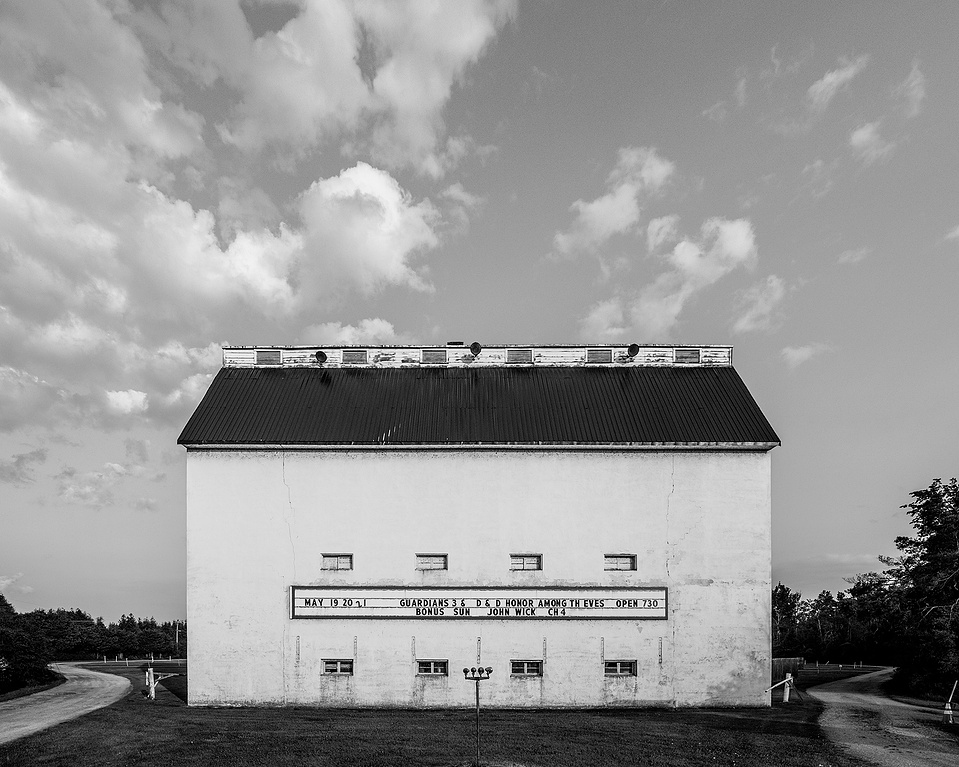 Port Elmsley Drive-In Theatre in black and white by Frank Fenn IDEA3 Photography