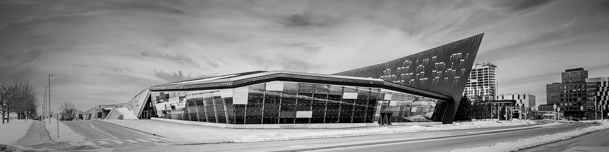 Canadian War Museum in black at white by Frank Fenn