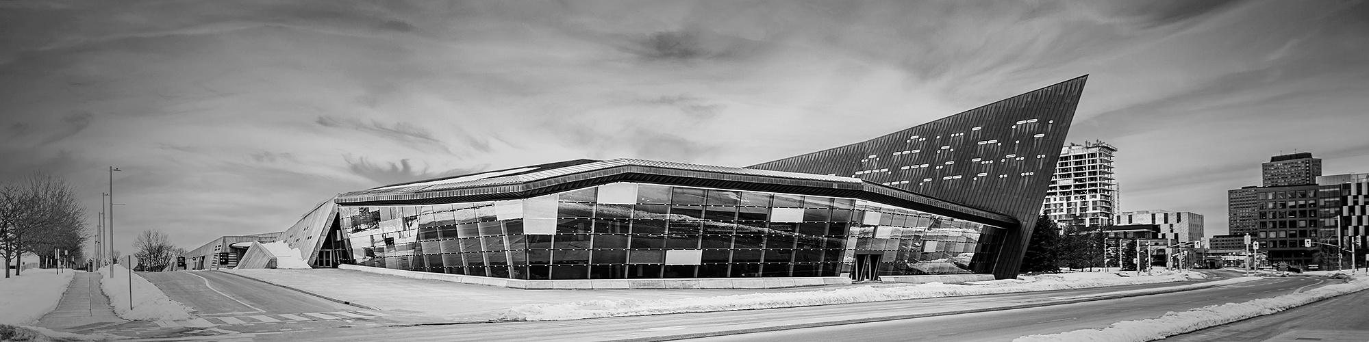 Canadian War Museum in black at white by Frank Fenn